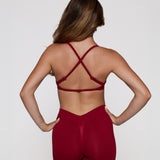 Podprsenka Contour s překříženými zády - Cherry