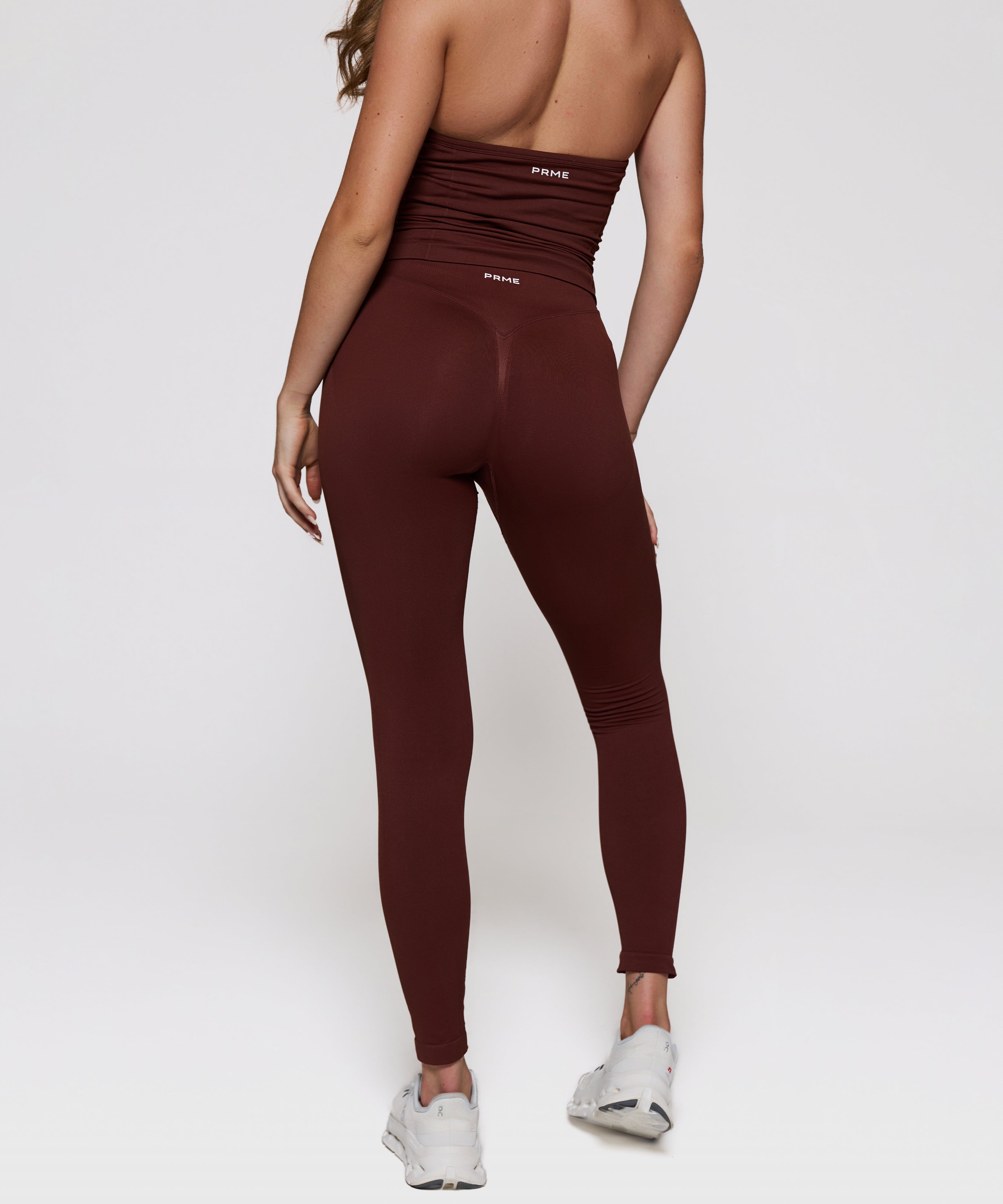 Low-Rise Leggings - Brown